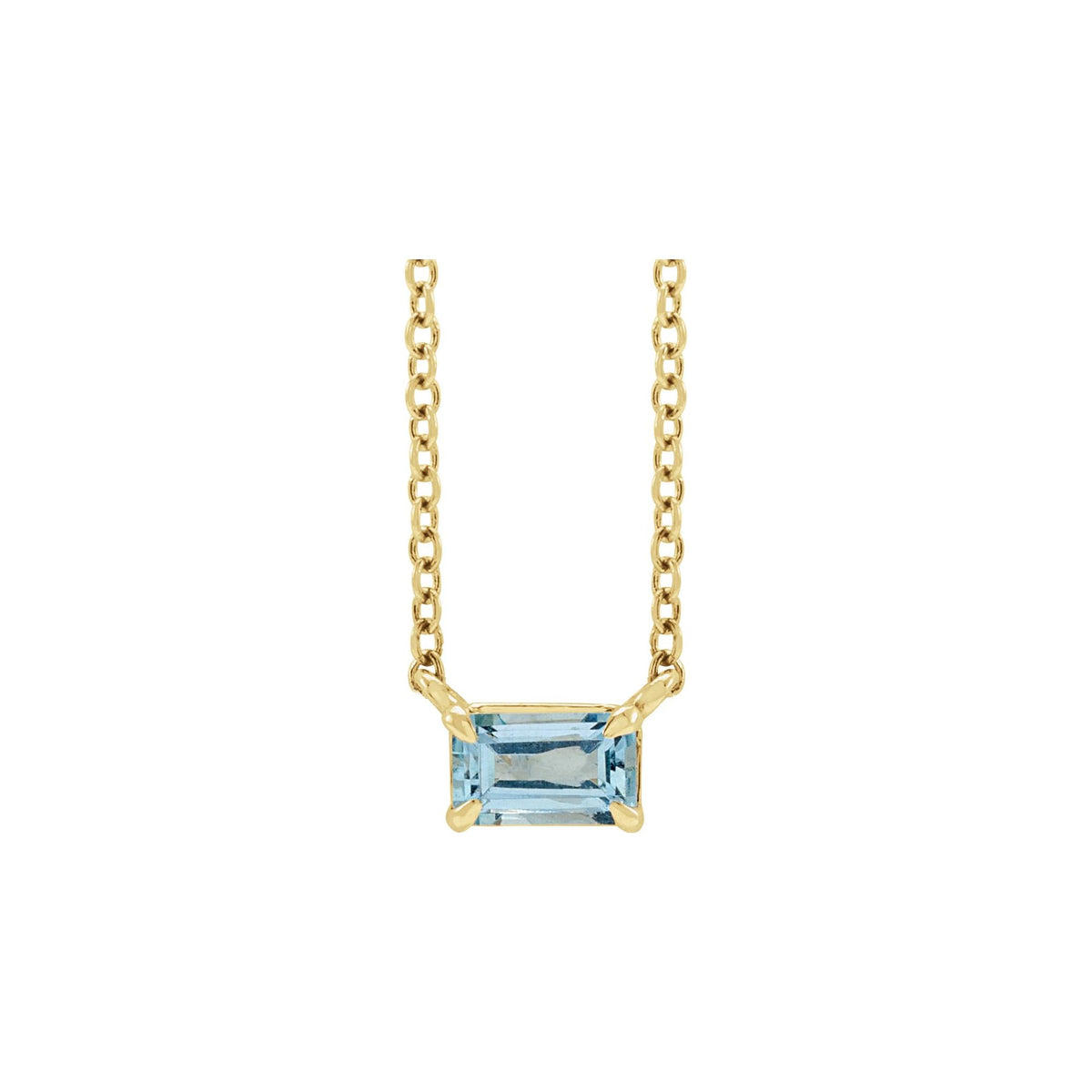 Natural Aquamarine 18" Necklace