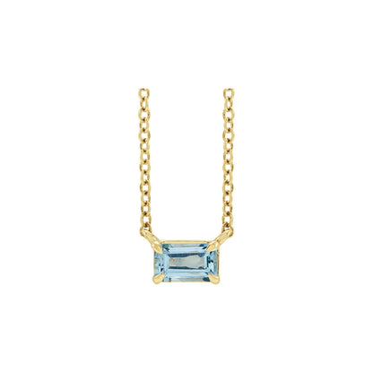 Natural Aquamarine 18" Necklace