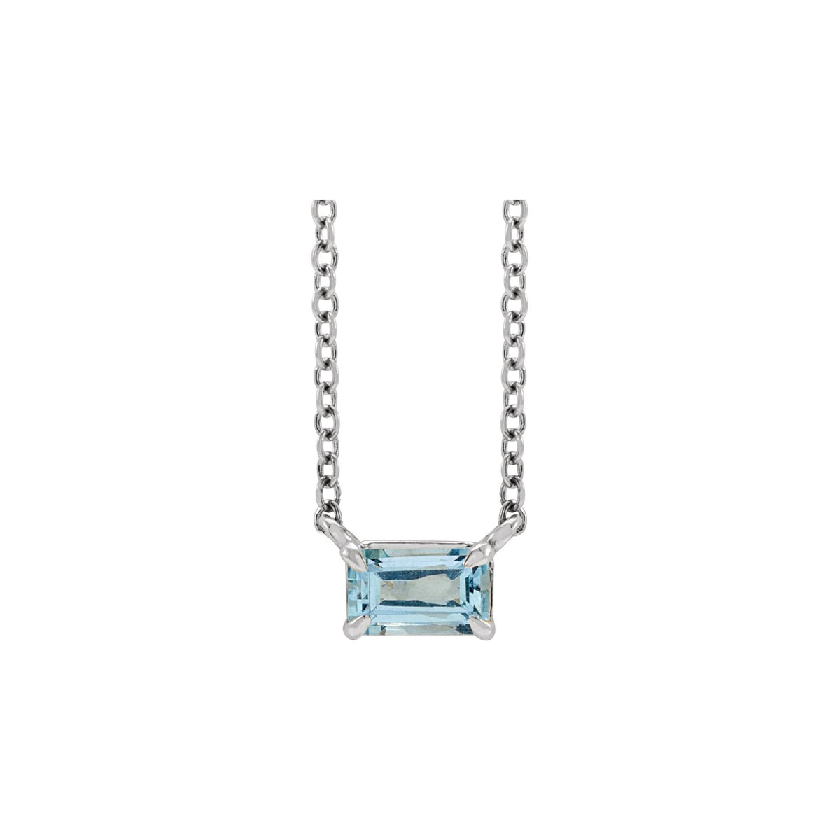 Natural Aquamarine 18" Necklace