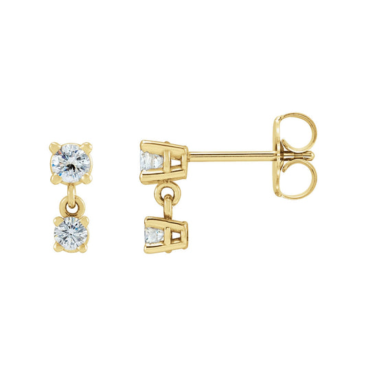 1/3 CTW Natural Diamond Two-Stone Earrings