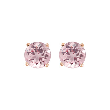 5 mm Natural Pink Morganite Earrings
