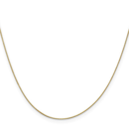 .5mm Baby Box with Spring Ring Clasp Chain - Yellow Gold