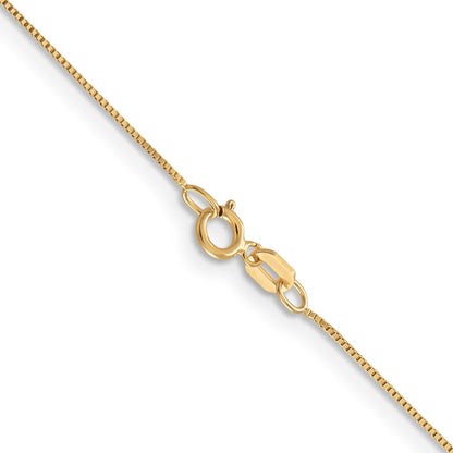 .5mm Baby Box with Spring Ring Clasp Chain - Yellow Gold