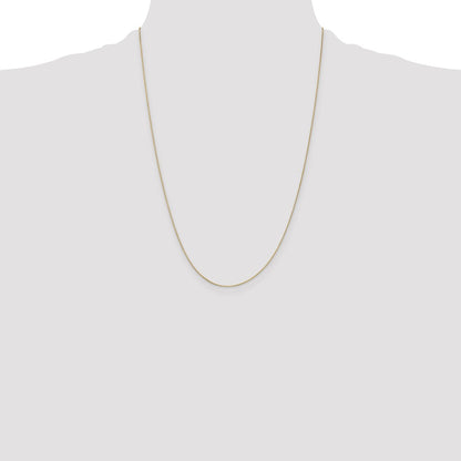 .5mm Baby Box with Spring Ring Clasp Chain - Yellow Gold