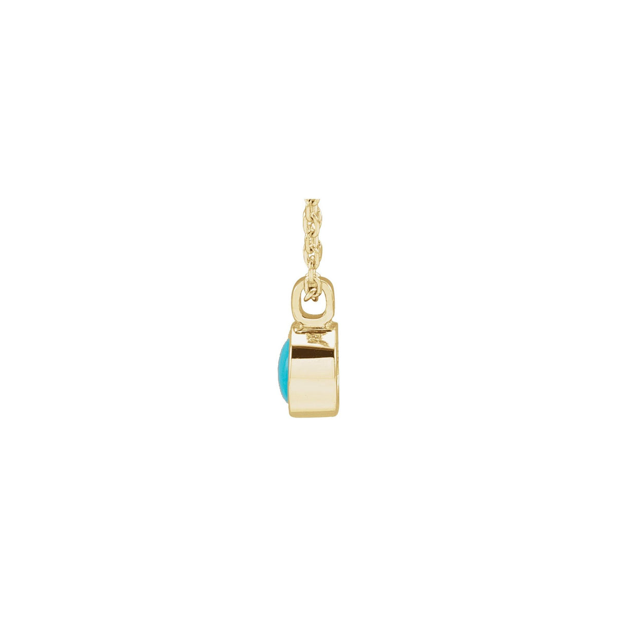 Natural Turquoise Bezel-Set 16-18" Necklace