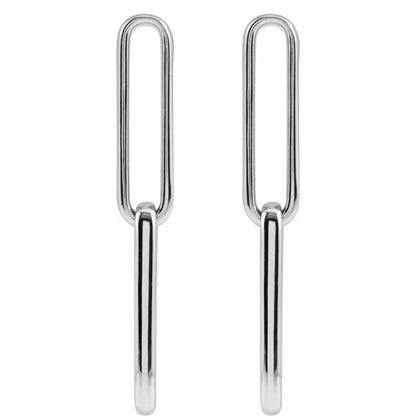 Paperclip-Style Earrings