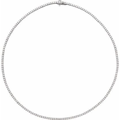 Natural Diamond Line Necklace