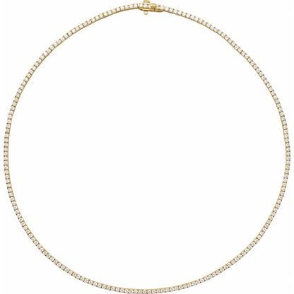 Natural Diamond Line Necklace