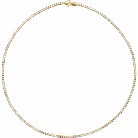 Natural Diamond Line Necklace