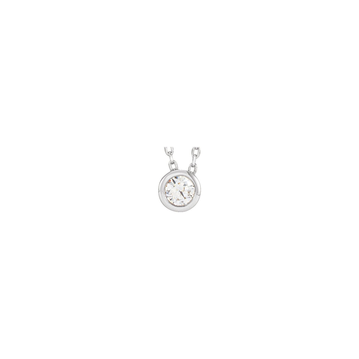 1/10 CT Natural Diamond Bezel-Set 16-18" Necklace