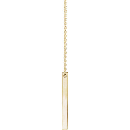 Engravable Four-Sided Bar 16-18" Necklace