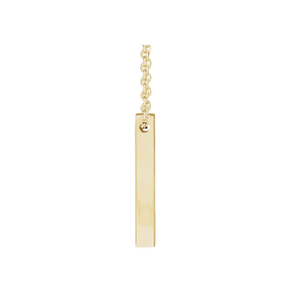 Engravable Four-Sided Bar 16-18" Necklace