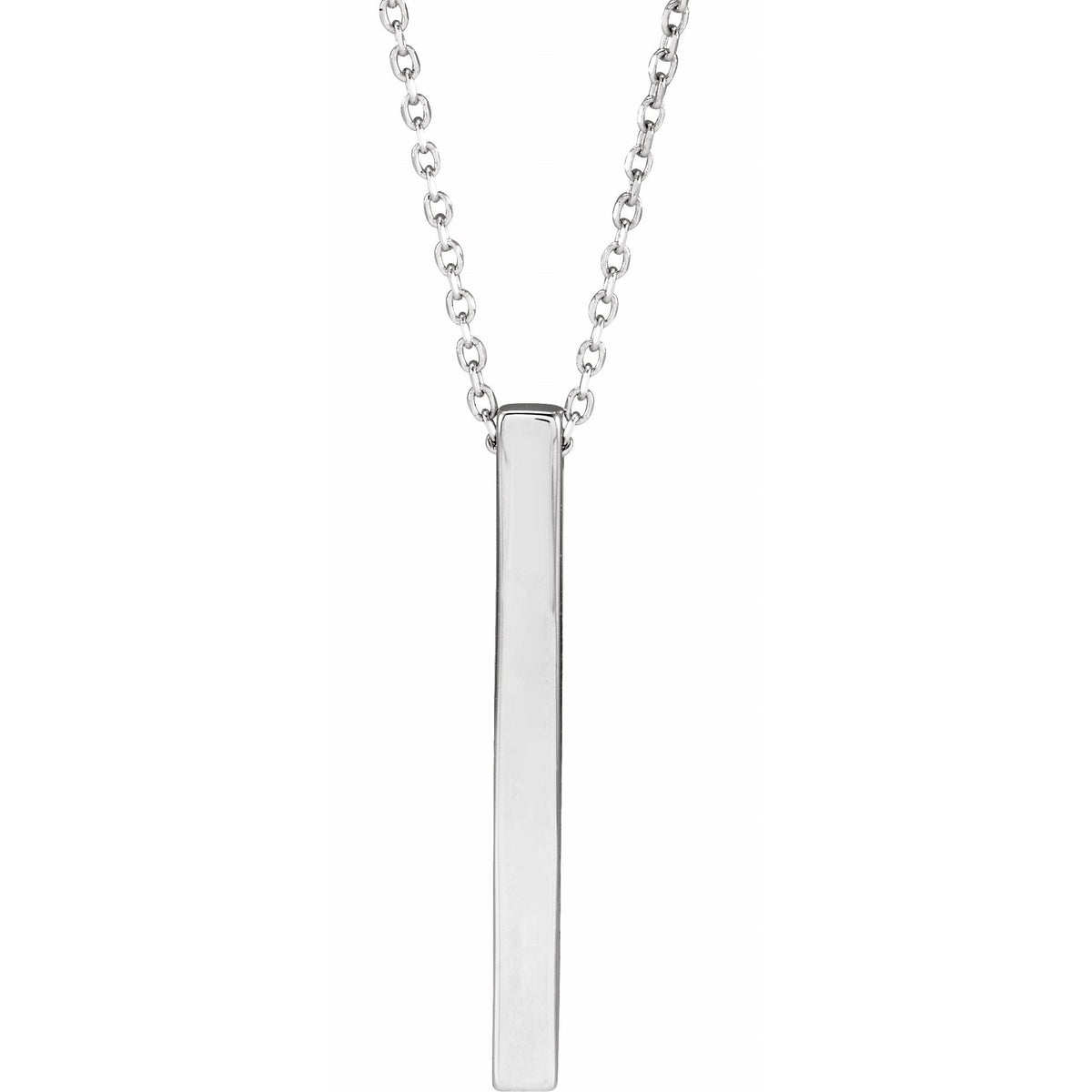 Engravable Four-Sided Bar 16-18" Necklace