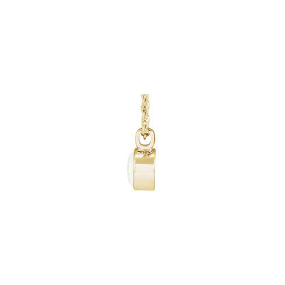 Natural White Opal Bezel-Set 16-18" Necklace