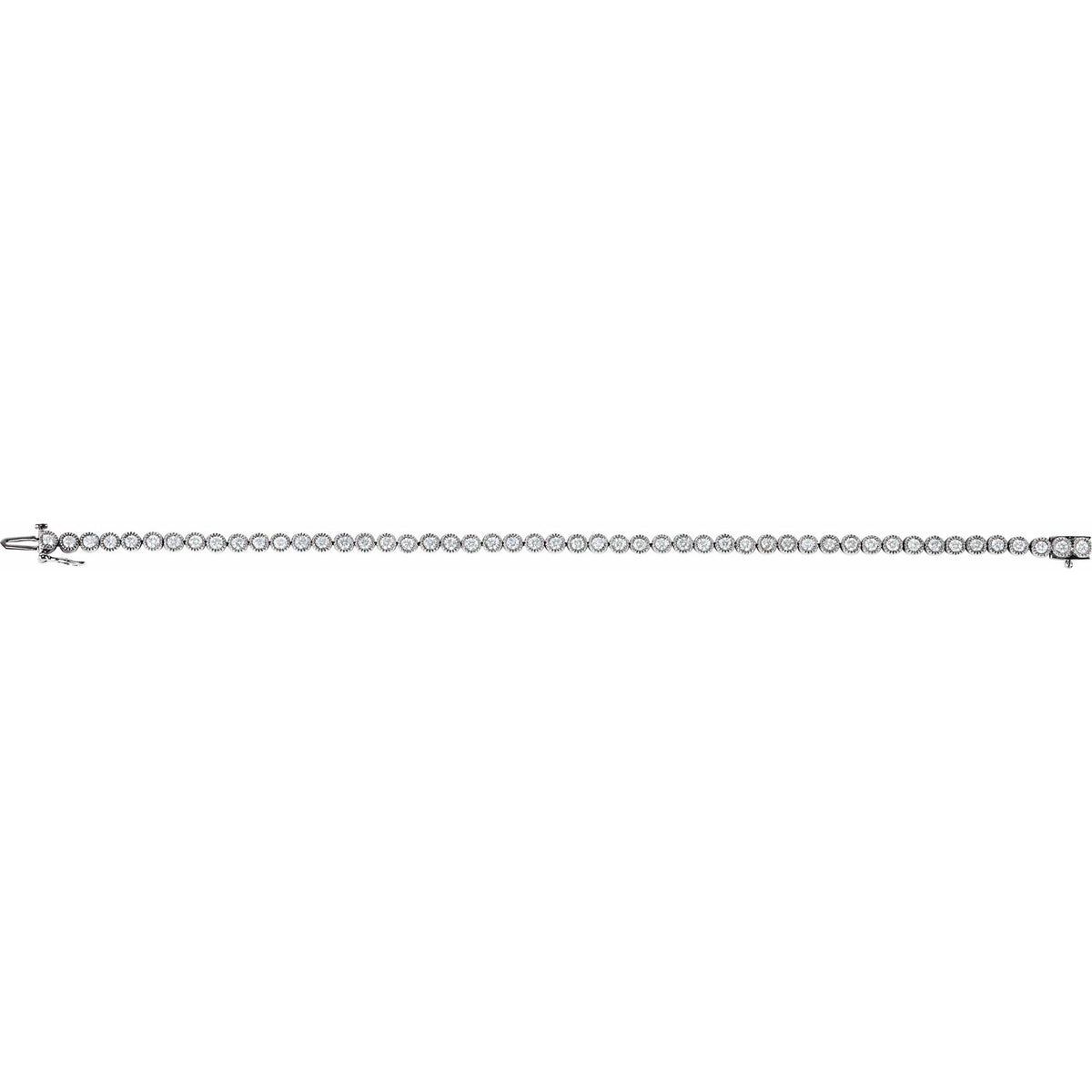 2 CTW Natural Diamond Line 7 1/4" Bracelet - White Gold/Yellow Gold