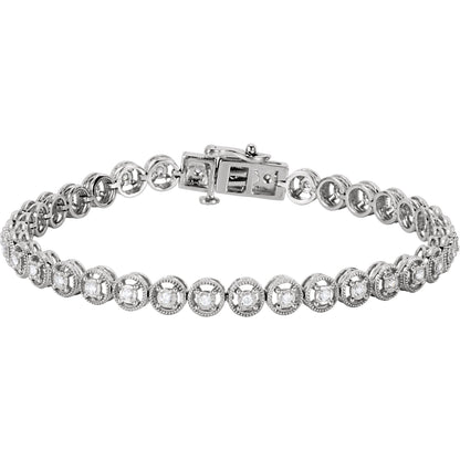1/2 CTW Natural Diamond Line 7.25" Bracelet