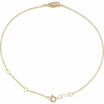 Natural Diamond Angel Wing Bracelet