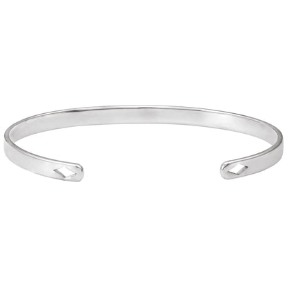 Engravable Pierced Diamond Cuff 7" Bracelet