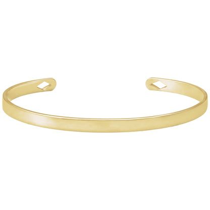 Engravable Pierced Diamond Cuff 7" Bracelet