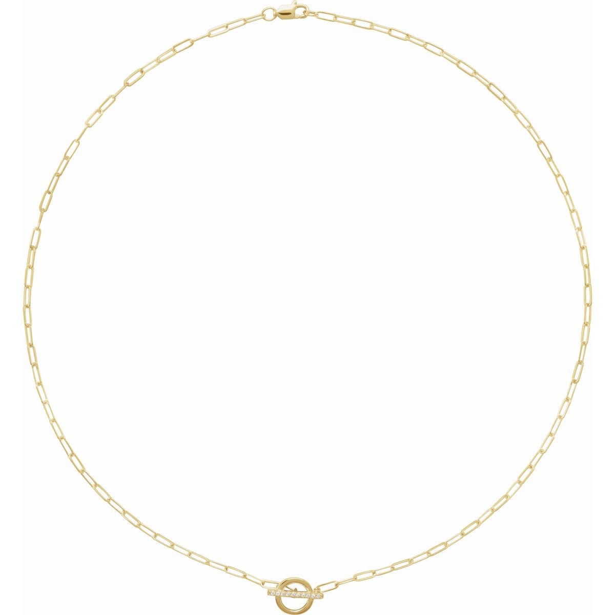 Natural Diamond Accented Toggle Necklace