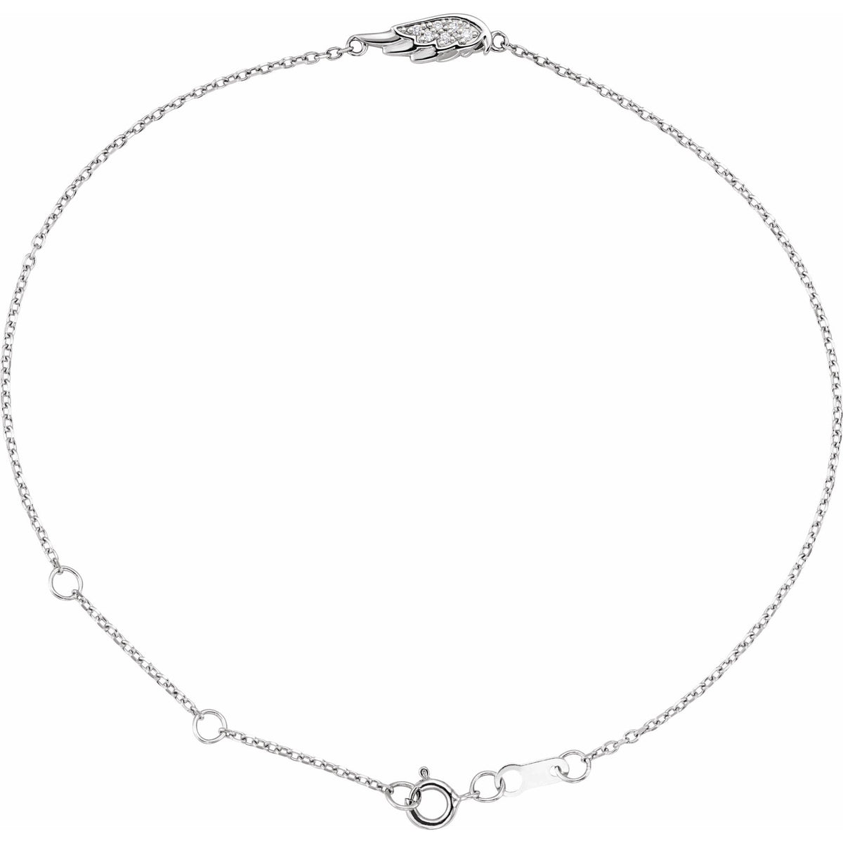 Natural Diamond Angel Wing Bracelet