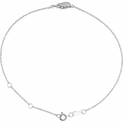 Natural Diamond Angel Wing Bracelet