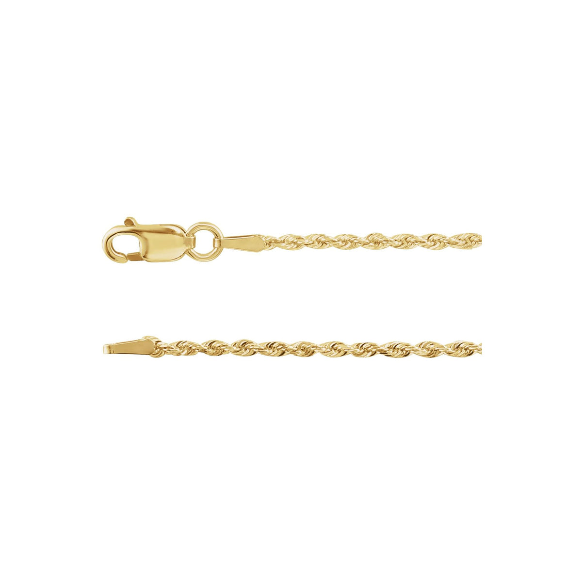 Diamond-Cut Rope Chain 1.3mm