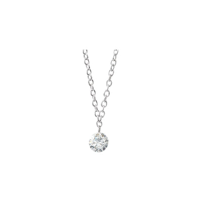 1/6 CT Drilled Natural Diamond Solitaire 16-18" Necklace