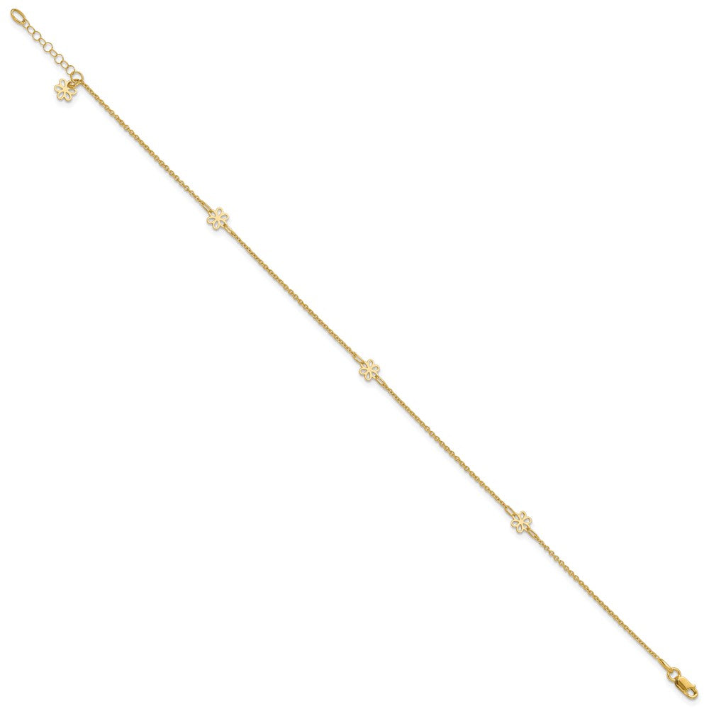 Polished Flowers Plus 1in ext. Anklet