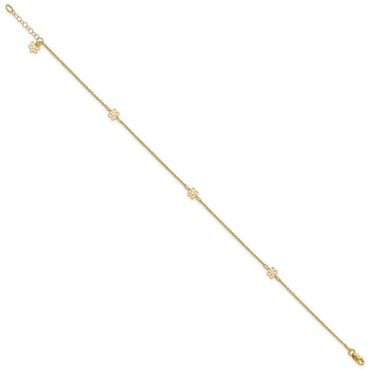 Polished Flowers Plus 1in ext. Anklet