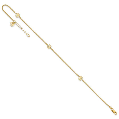 Polished Flowers Plus 1in ext. Anklet