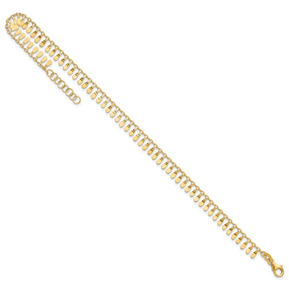 Polished Fancy Plus 1 in ext. Anklet