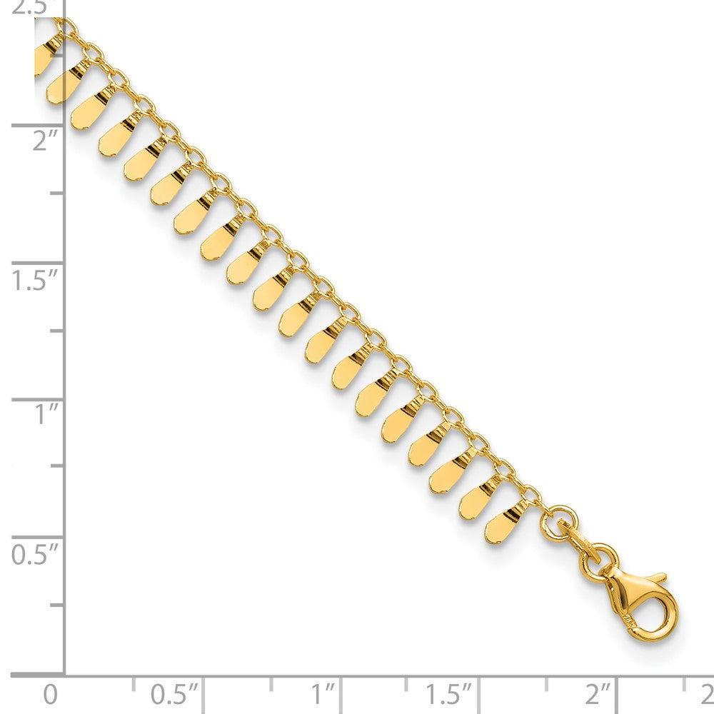 Polished Fancy Plus 1 in ext. Anklet