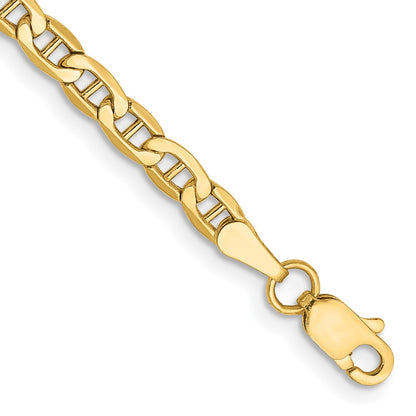 3.2mm Semi-Solid Anchor Chain Anklet 9"