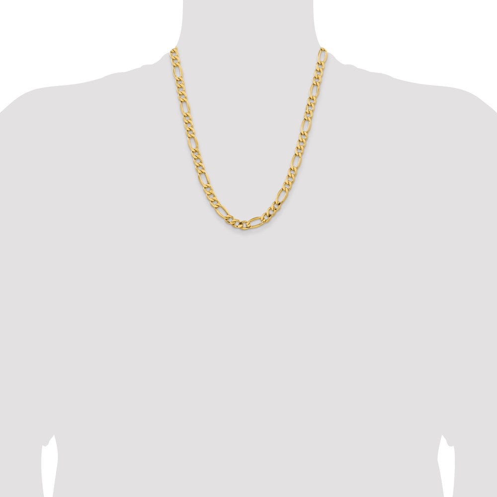8.5mm Semi-Solid Figaro Chain