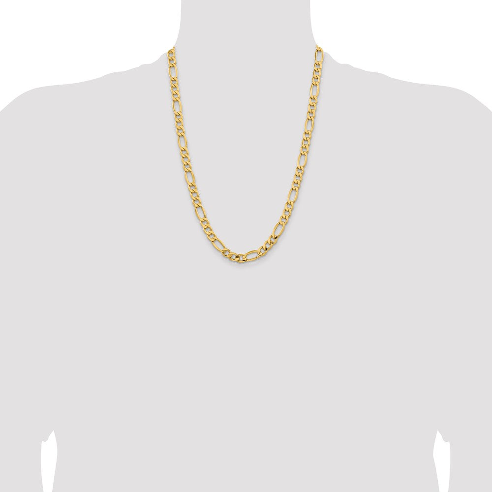 8.5mm Semi-Solid Figaro Chain