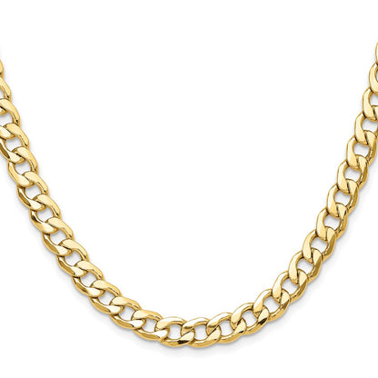 7.5mm Semi-Solid Curb Chain