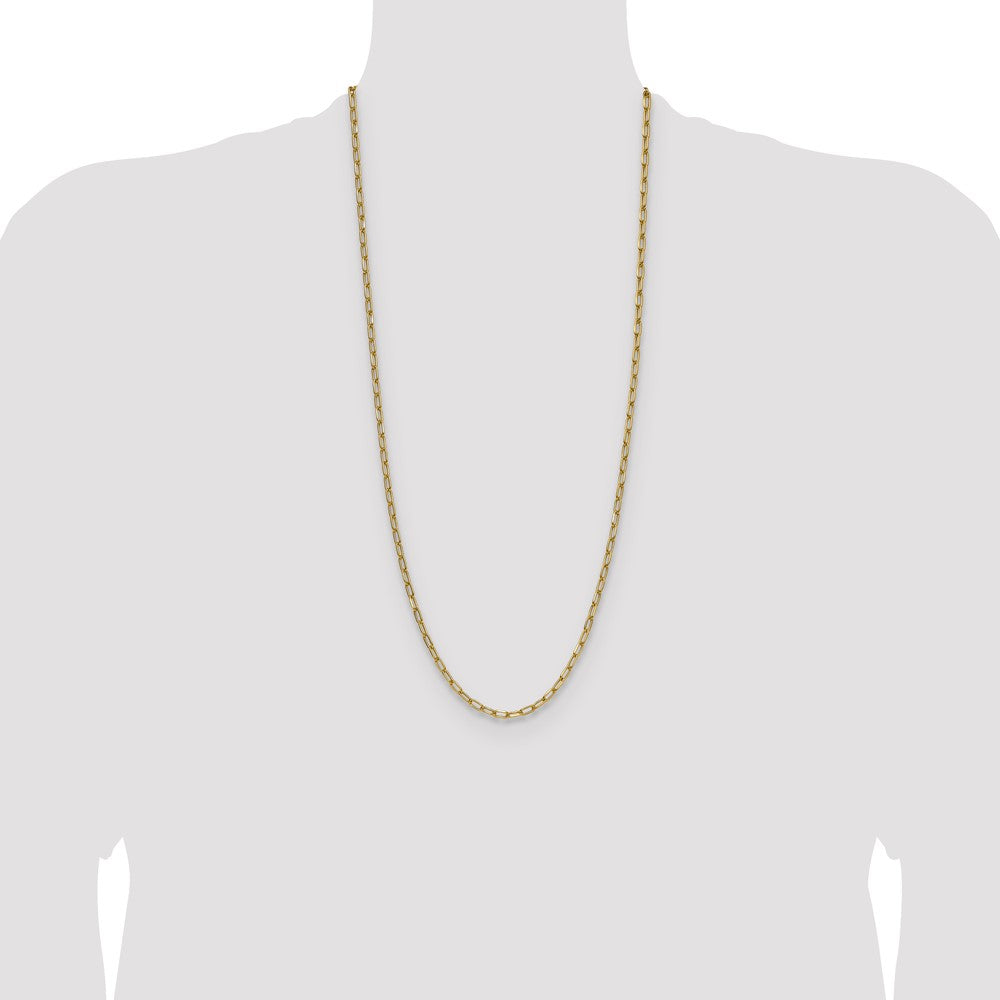 3.7mm Semi-Solid Beveled Paperclip Chain