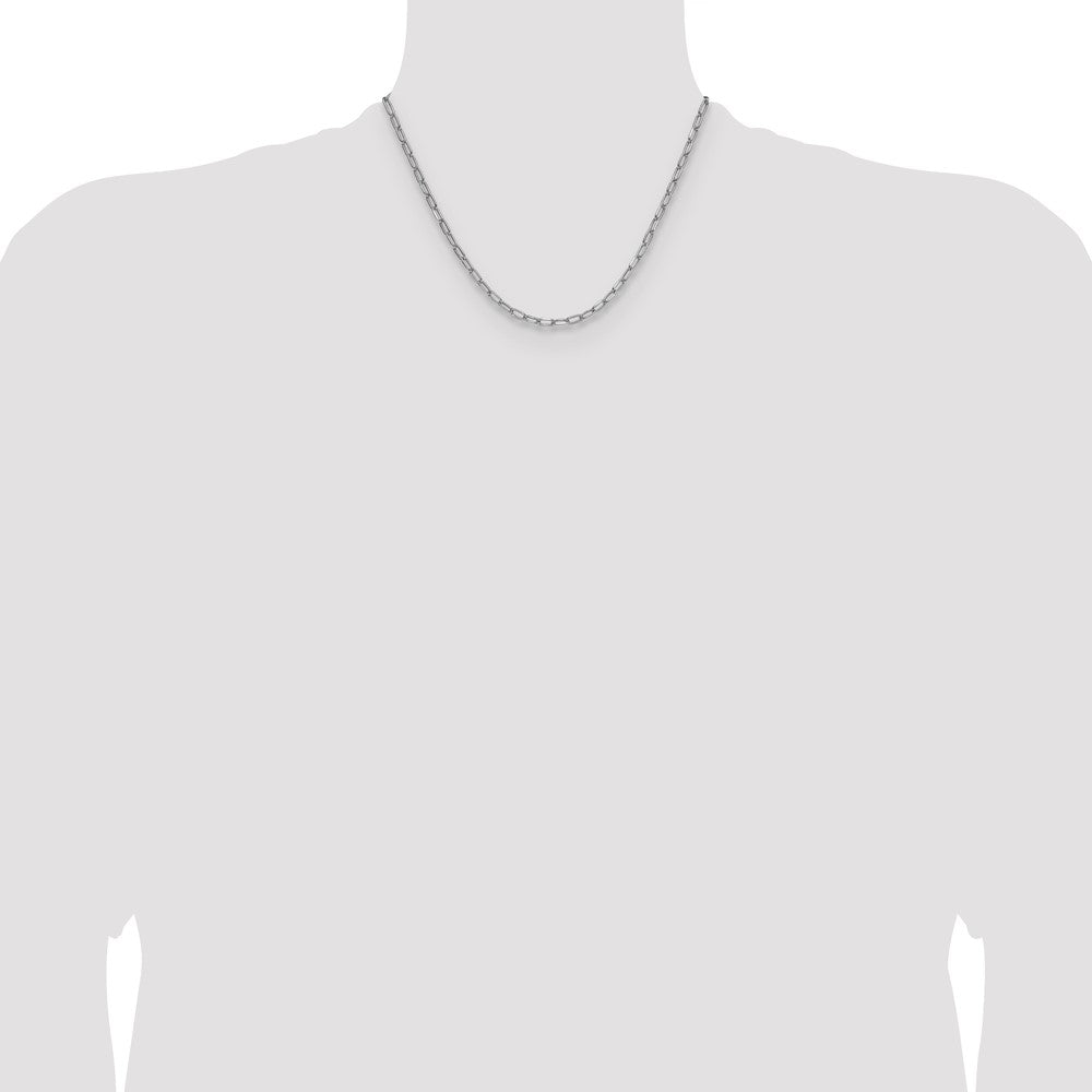 3.7mm Semi-Solid Beveled Paperclip Chain