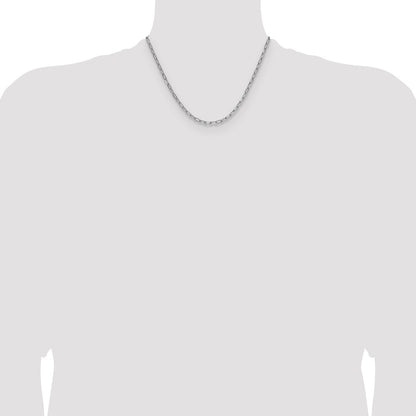 3.7mm Semi-Solid Beveled Paperclip Chain