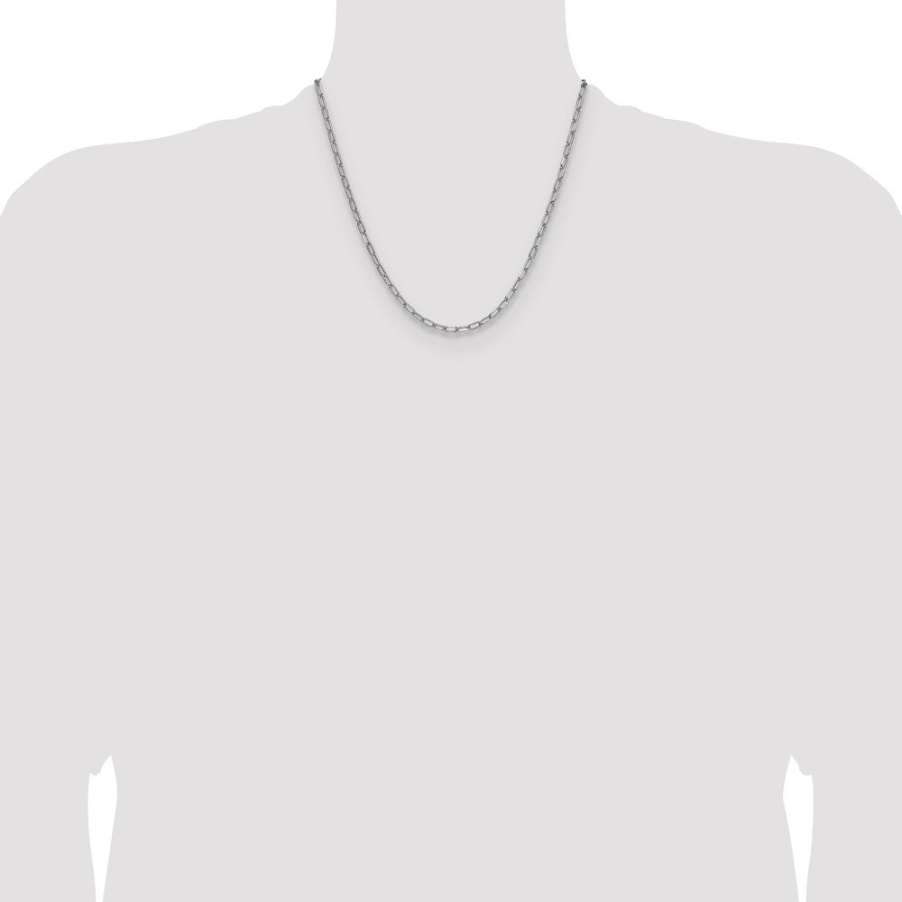 3.7mm Semi-Solid Beveled Paperclip Chain