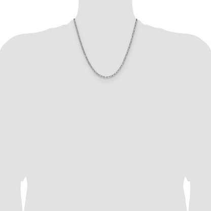 3.7mm Semi-Solid Beveled Paperclip Chain