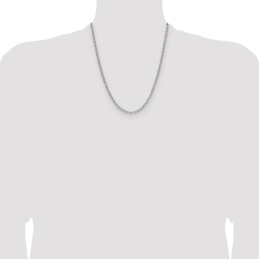 3.7mm Semi-Solid Beveled Paperclip Chain