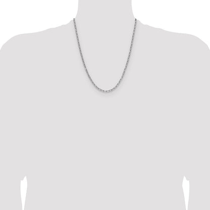 3.7mm Semi-Solid Beveled Paperclip Chain