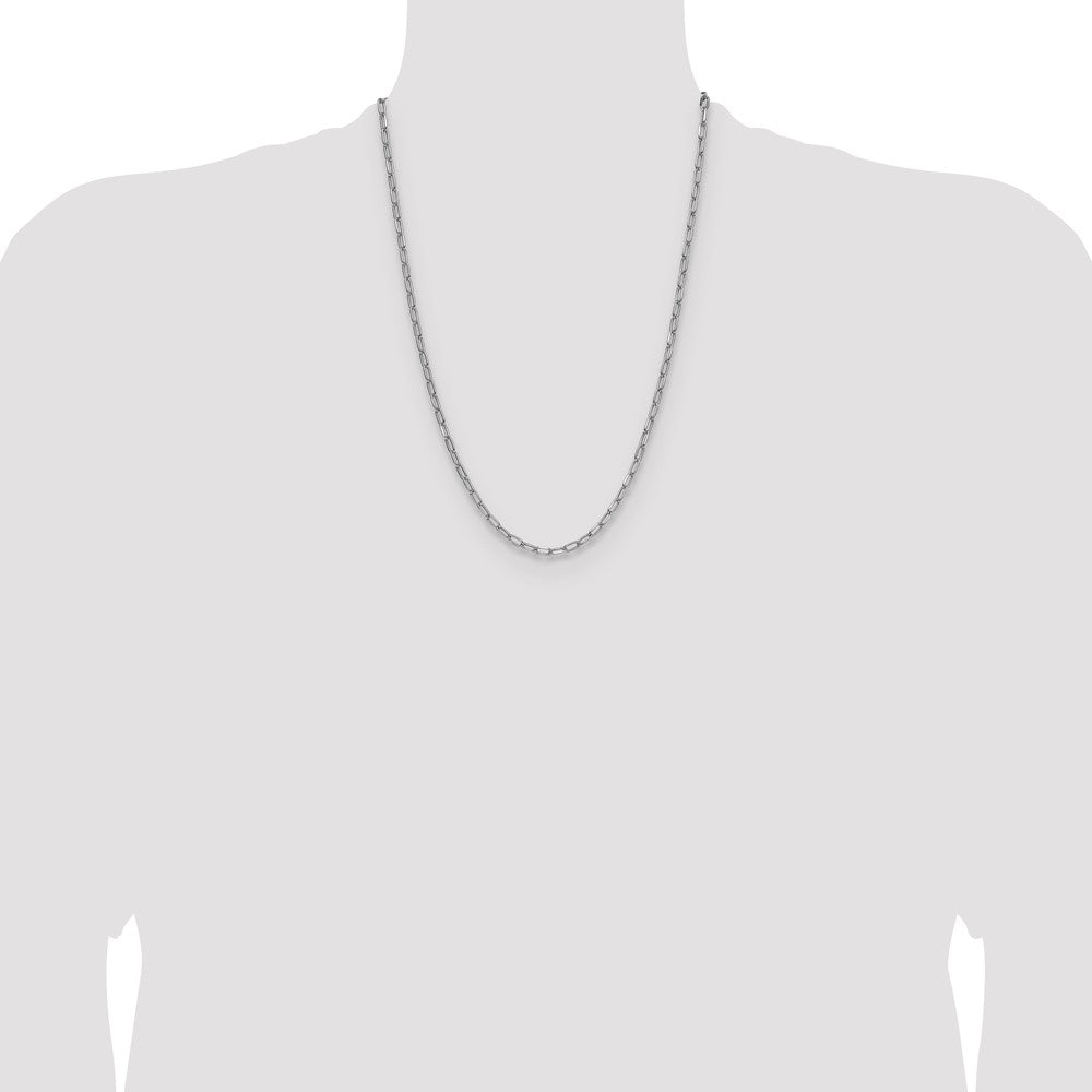 3.7mm Semi-Solid Beveled Paperclip Chain