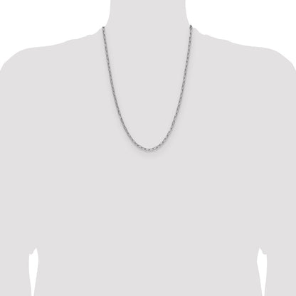 3.7mm Semi-Solid Beveled Paperclip Chain