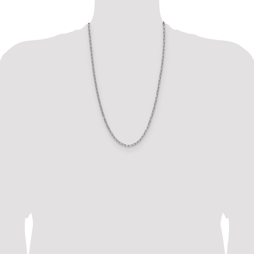3.7mm Semi-Solid Beveled Paperclip Chain