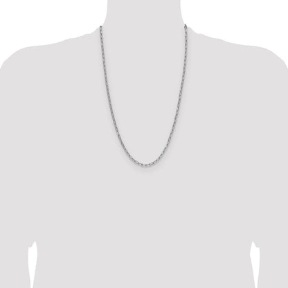 3.7mm Semi-Solid Beveled Paperclip Chain