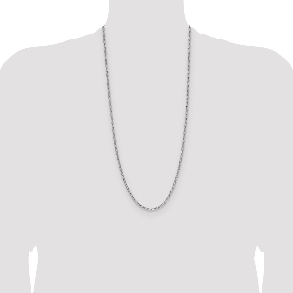 3.7mm Semi-Solid Beveled Paperclip Chain