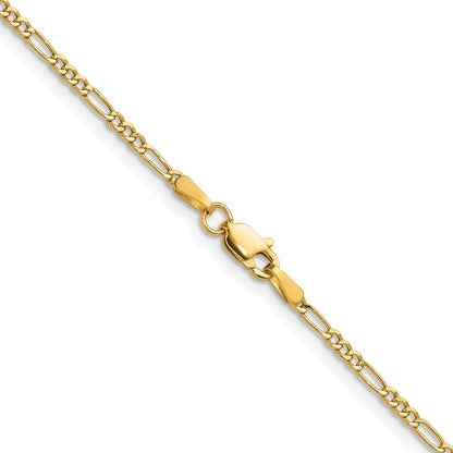 1.9mm Semi-Solid Figaro Chain